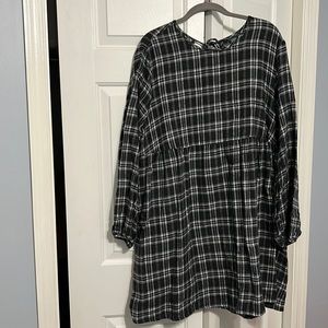 Wild Fable Grey Plaid Dress Size XXL